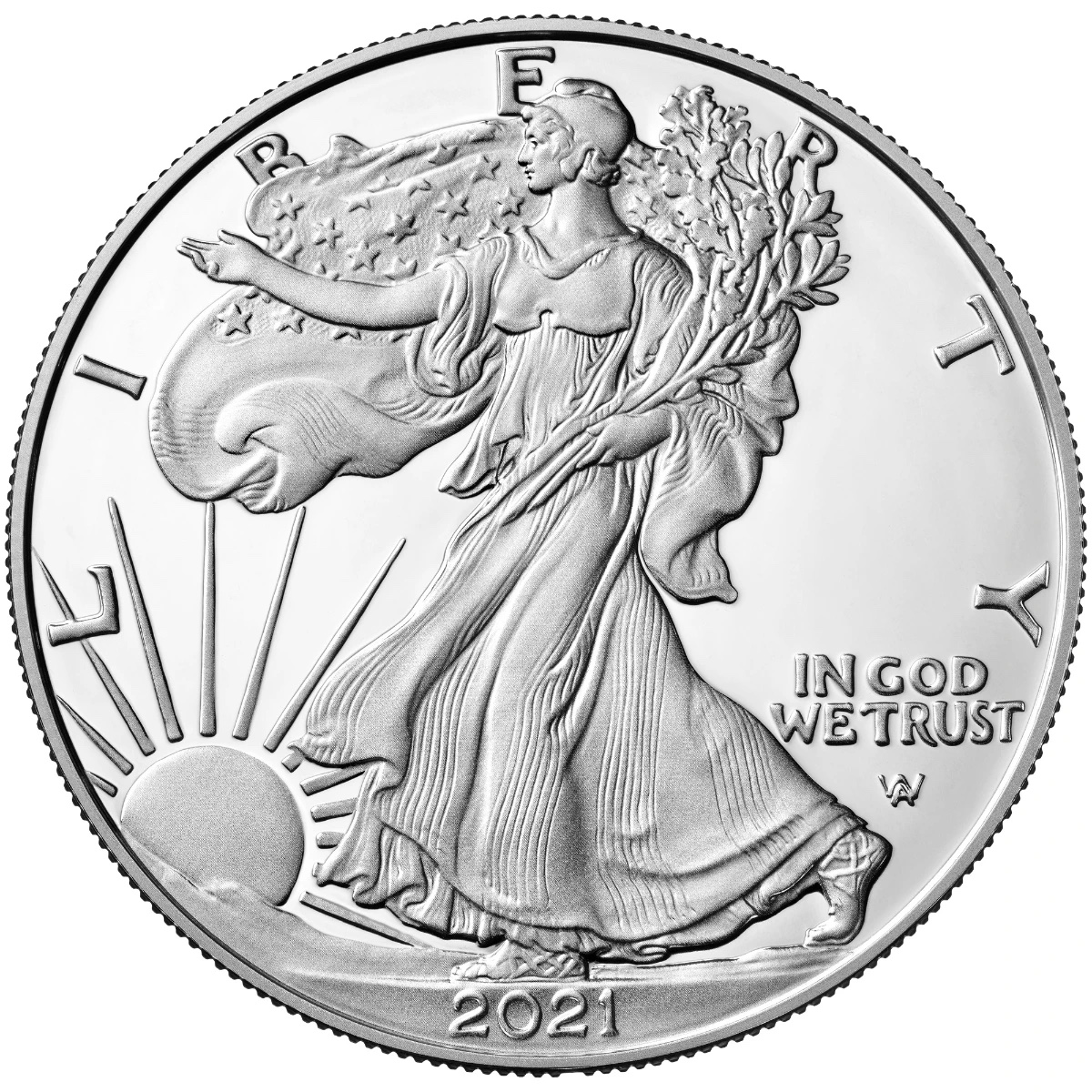 Silver American Eagle coin obverse